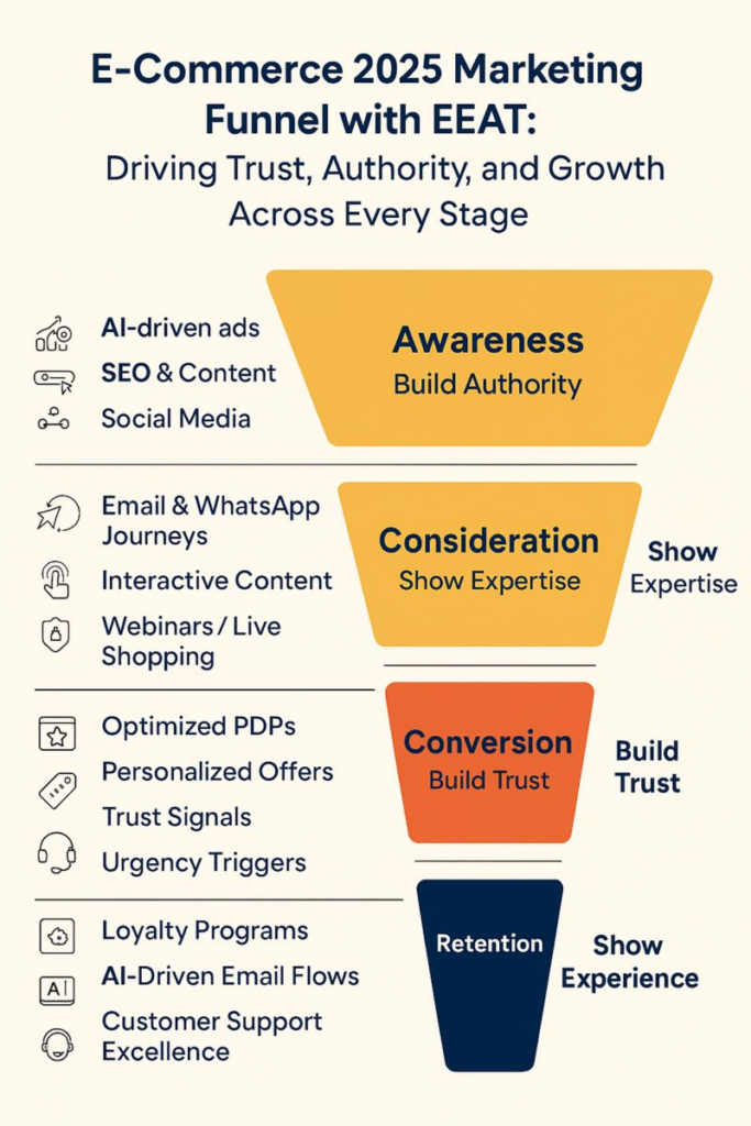 ecommerce marketing funnel eeat customer journey